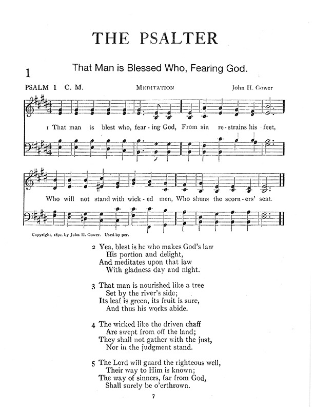 Psalm 1 - That Man is Blessed Who Fearing God
