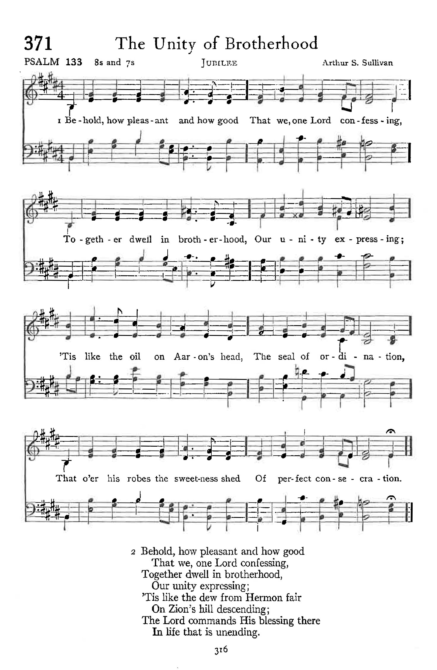 Psalm 133 - The Unity of Brotherhood