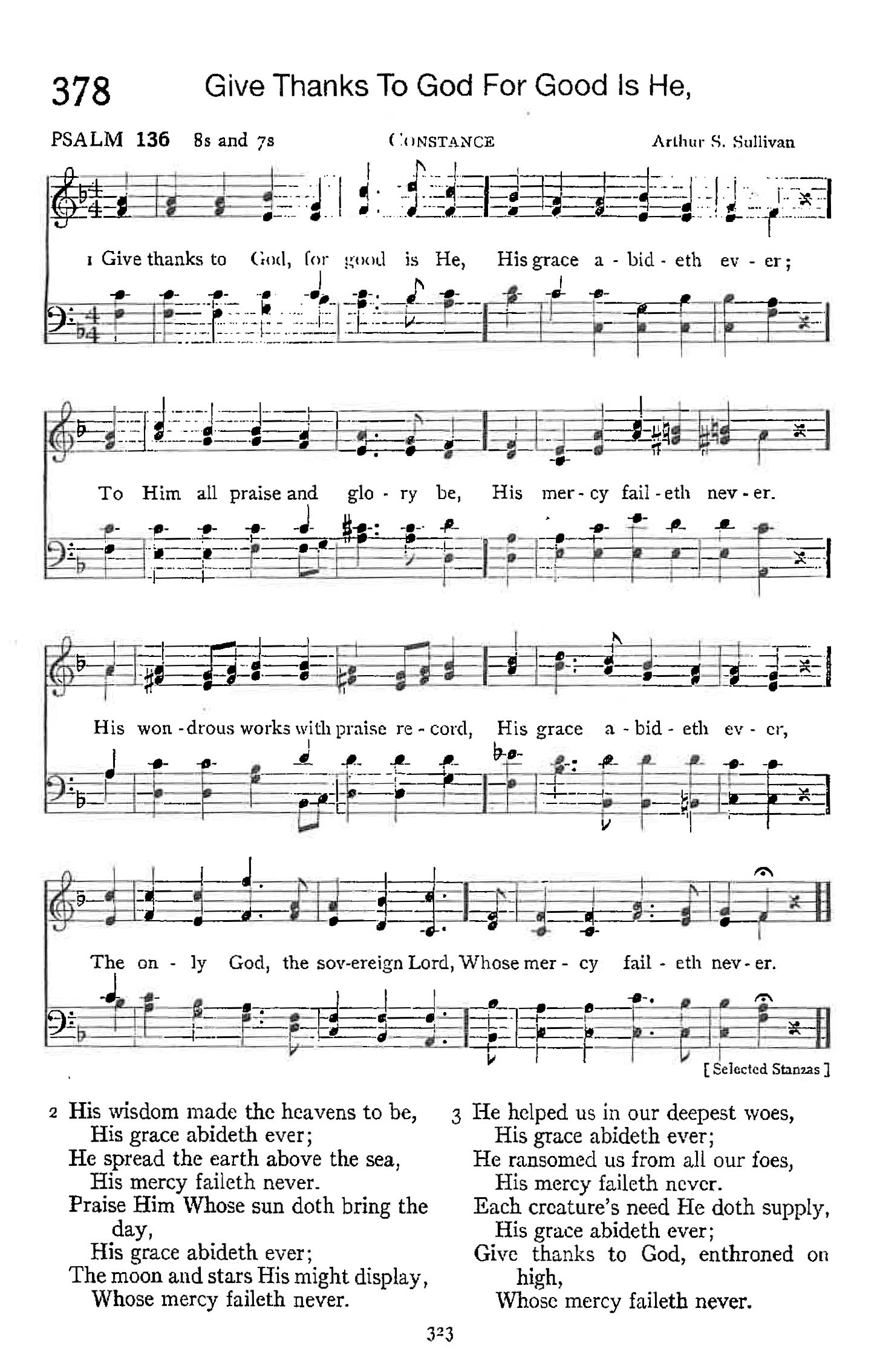 Psalm 136 - Give Thanks To God For Good Is He