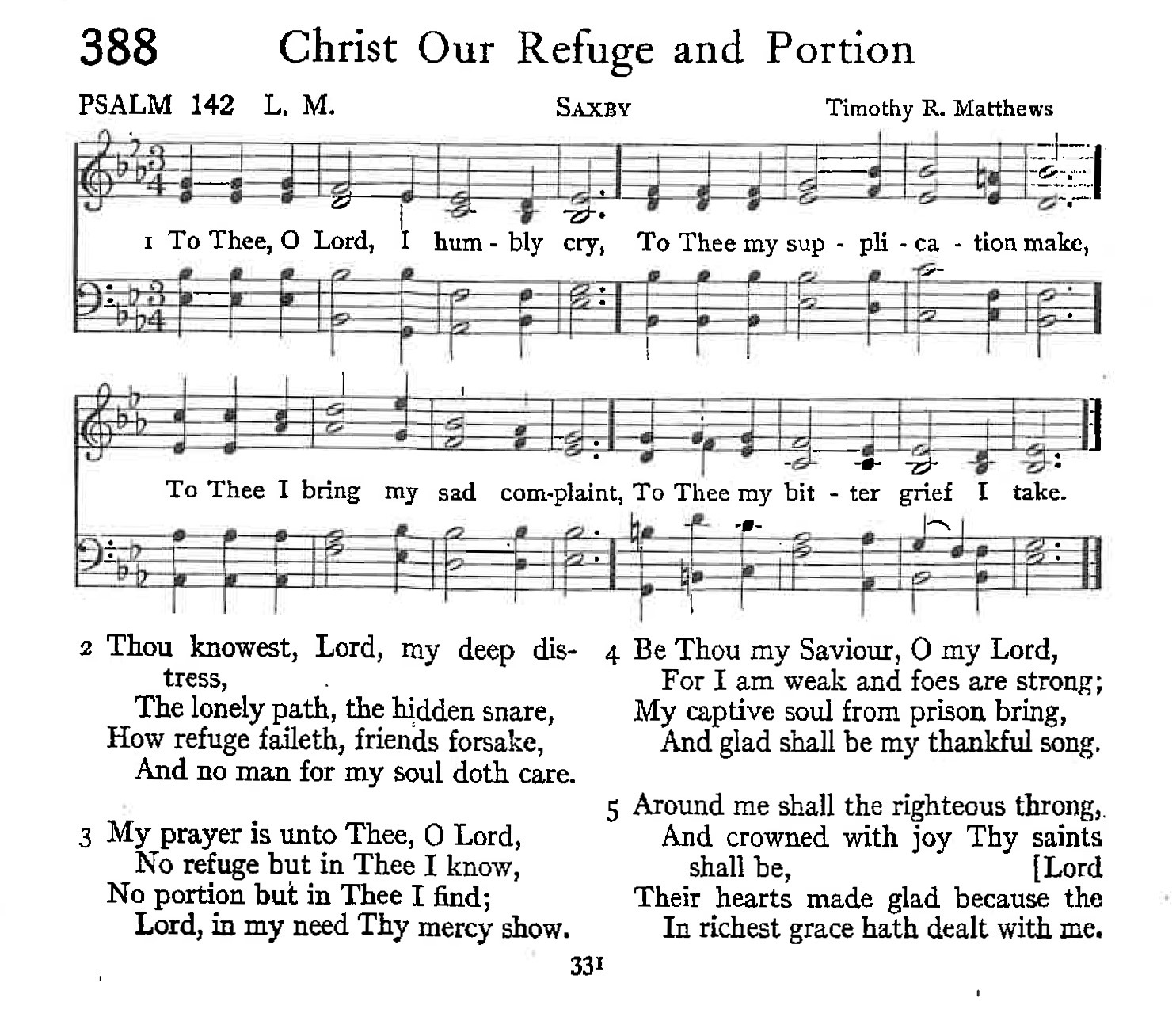 Psalm 142 - Christ Our Refuge and Portion