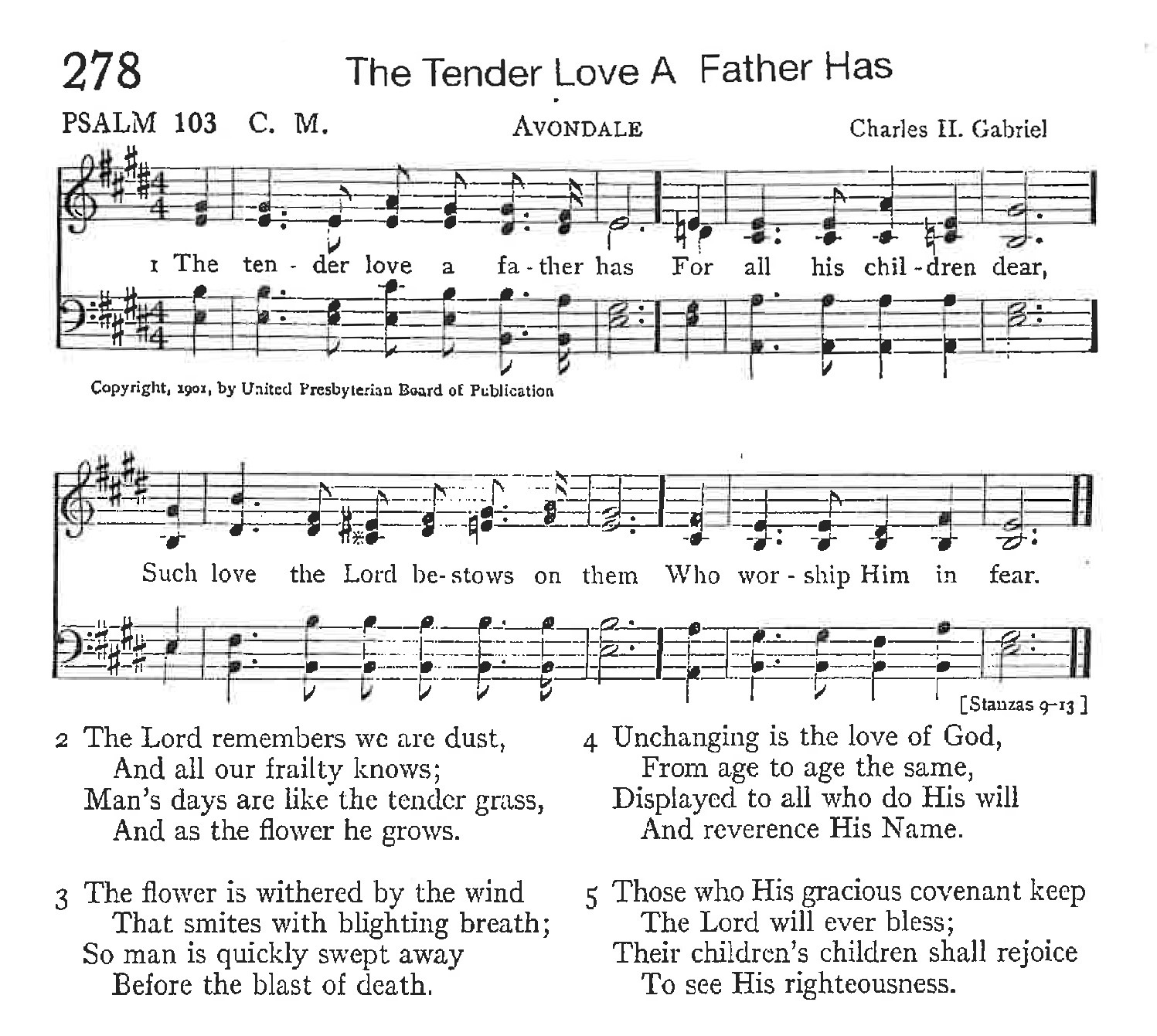 Psalm 103 - The Tender Love a Father Has