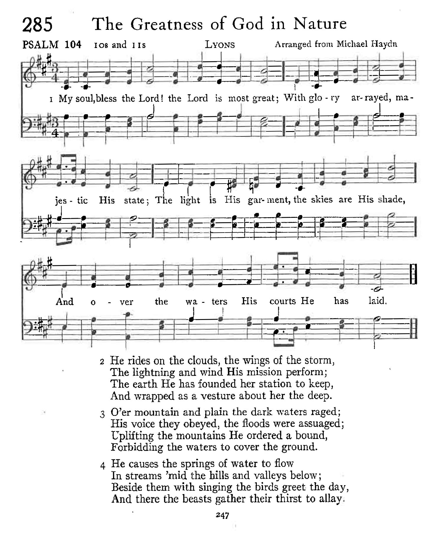 Psalm 104 - The Greatness of God in Nature
