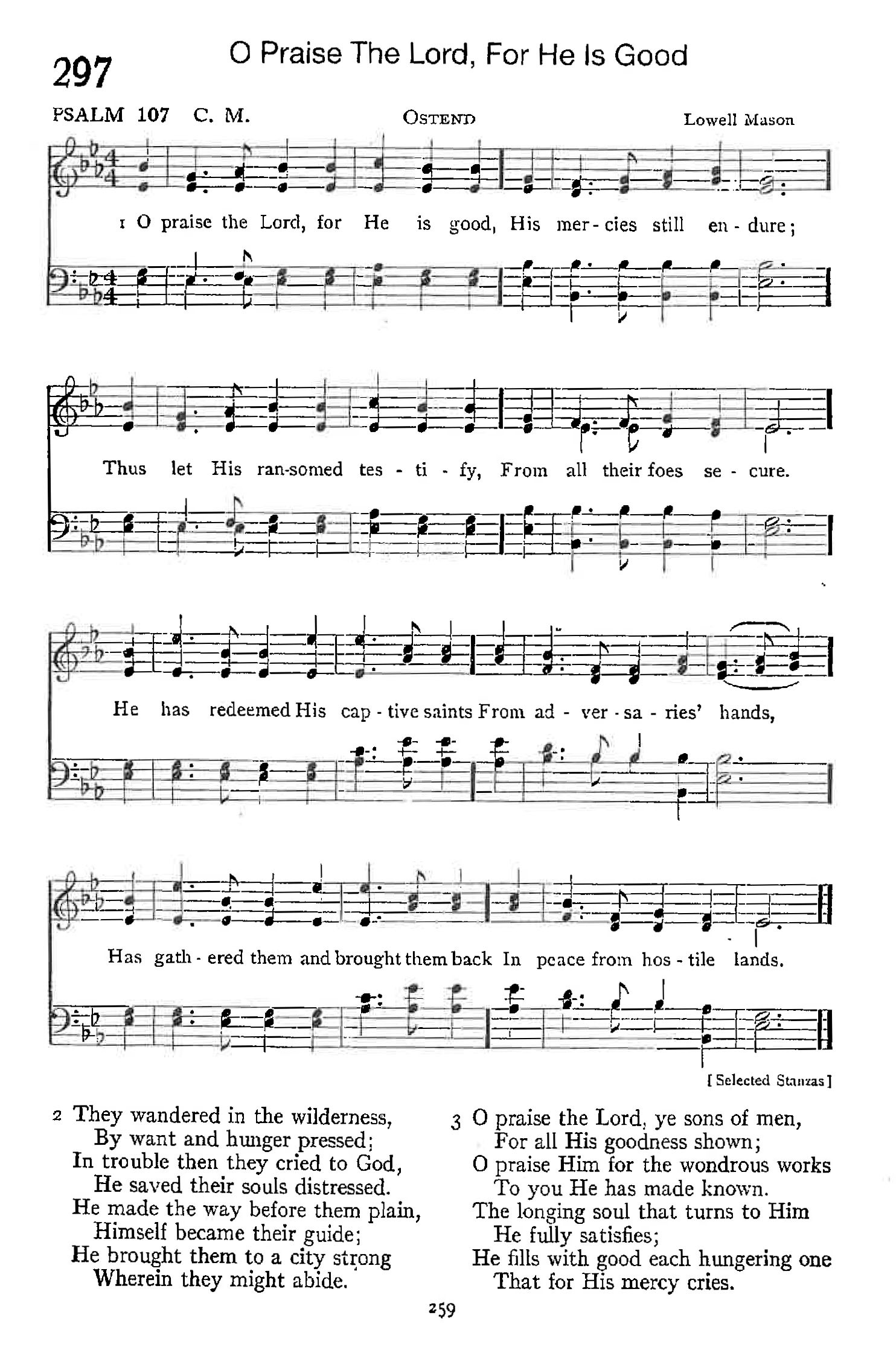 Psalm 107 - O Praise the Lord For He is Good