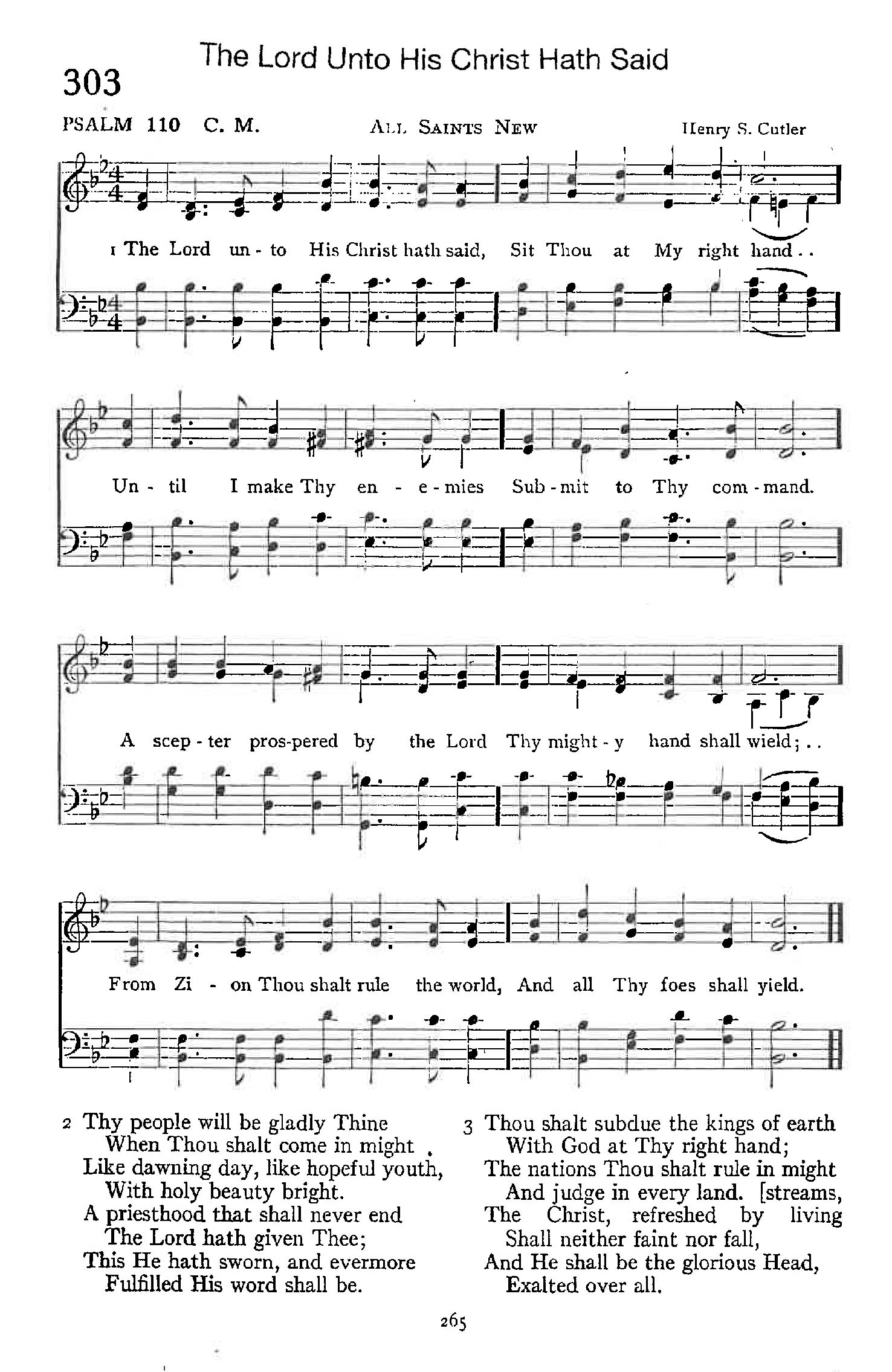 Psalm 110 - The Lord Undo His Christ Hath Said