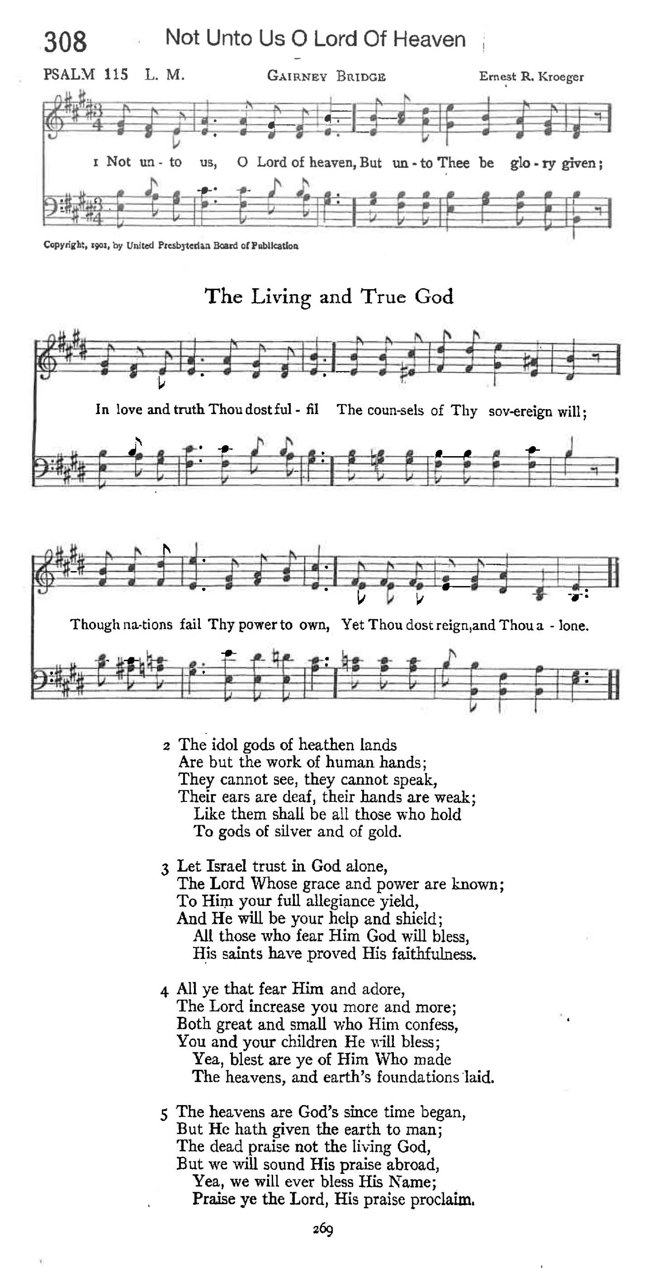 Psalm 115 - Not Undo Us O Lord of Heaven