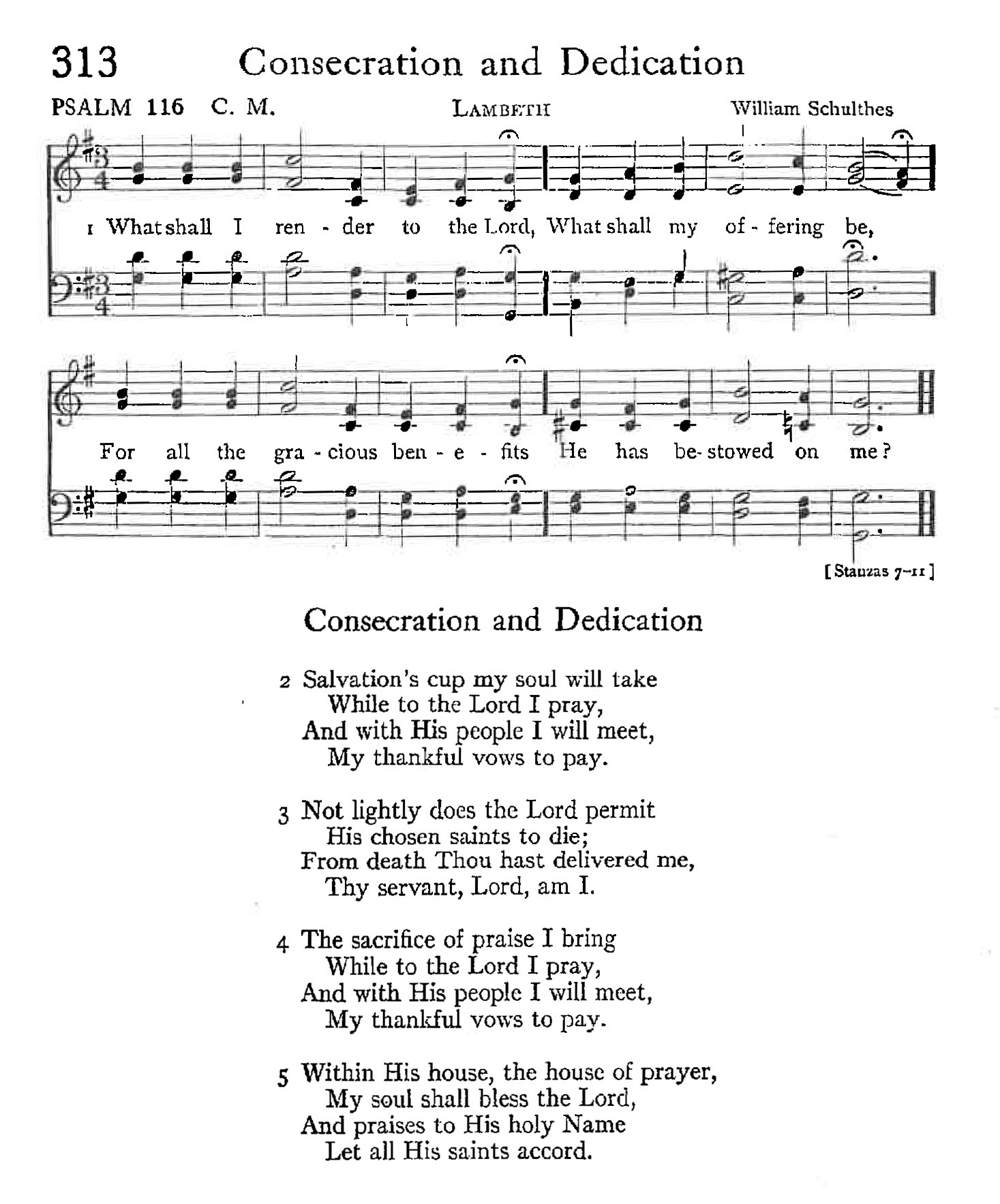 Psalm 116 - Consecration and Dedication