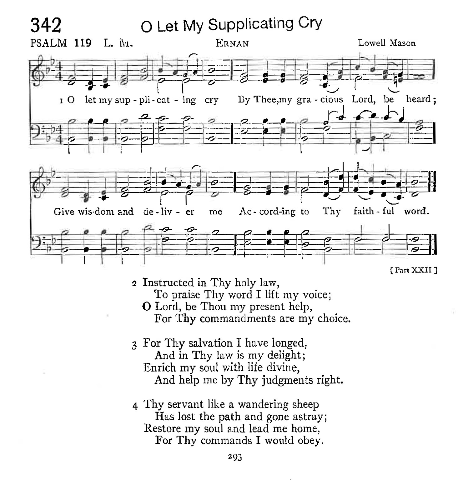 Psalm 119 - O Let My Supplicating Cry