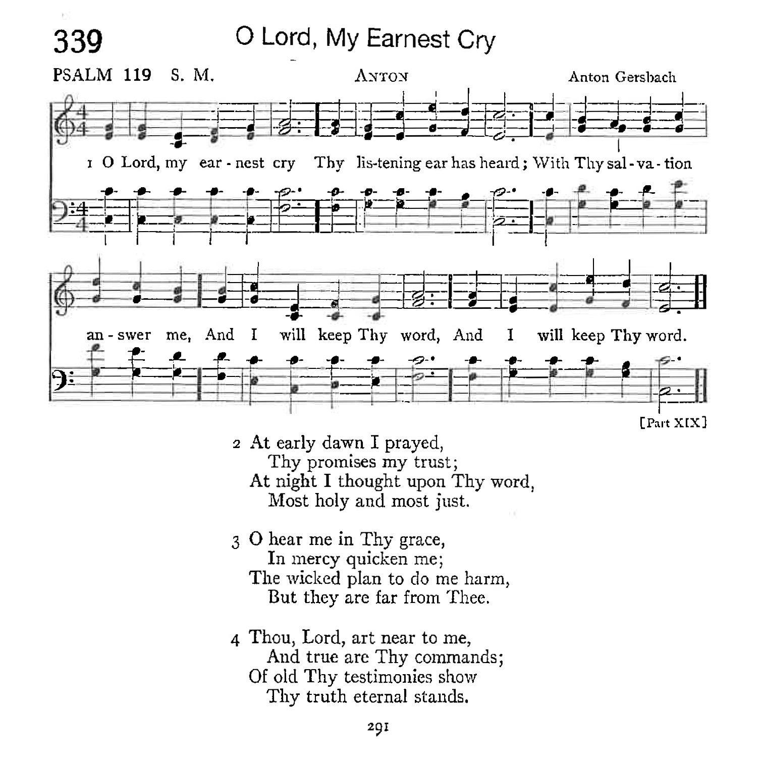 Psalm 119 - O Lord My Earnest Cry