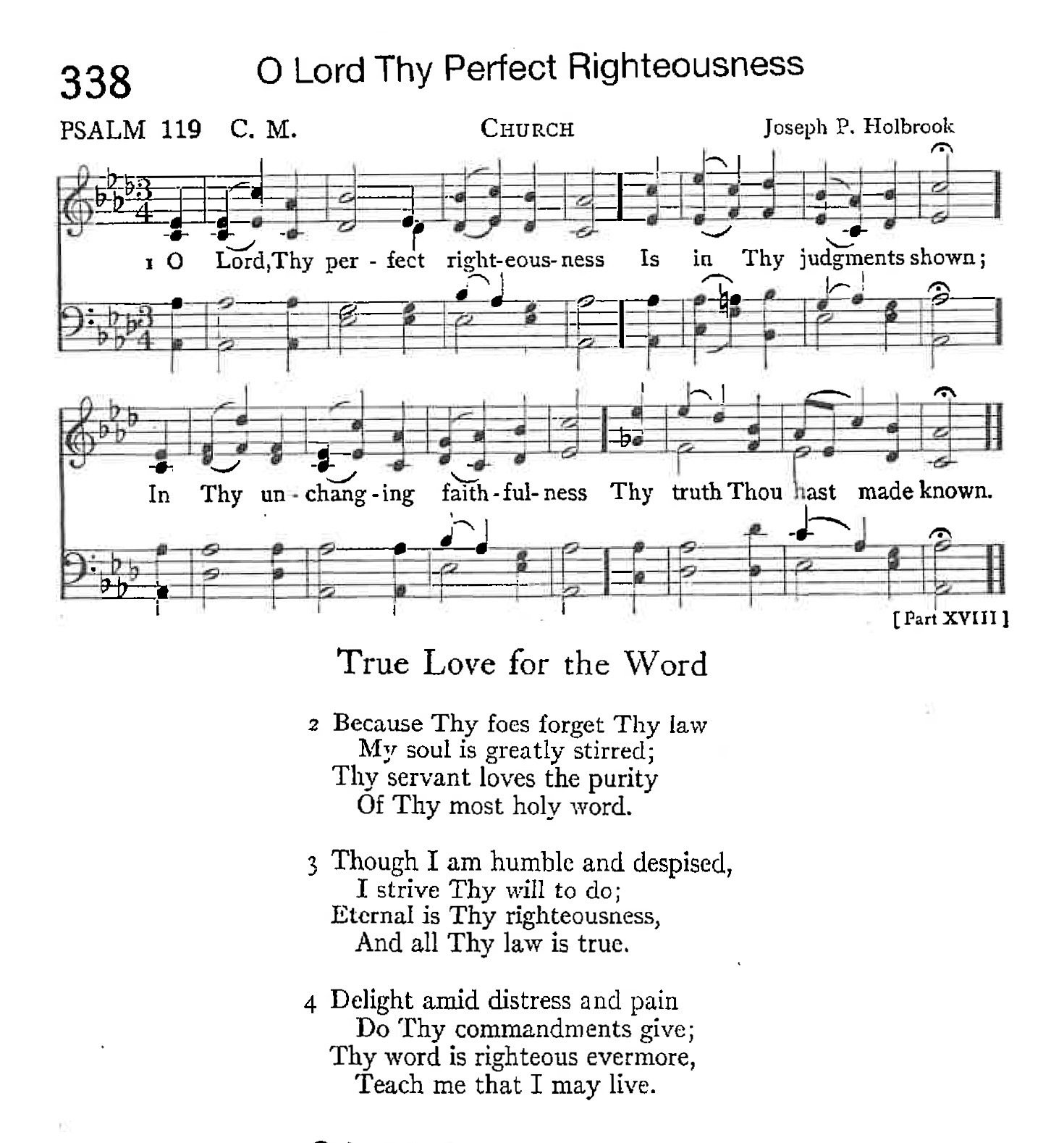 Psalm 119 - O Lord Thy Perfect Righteousness