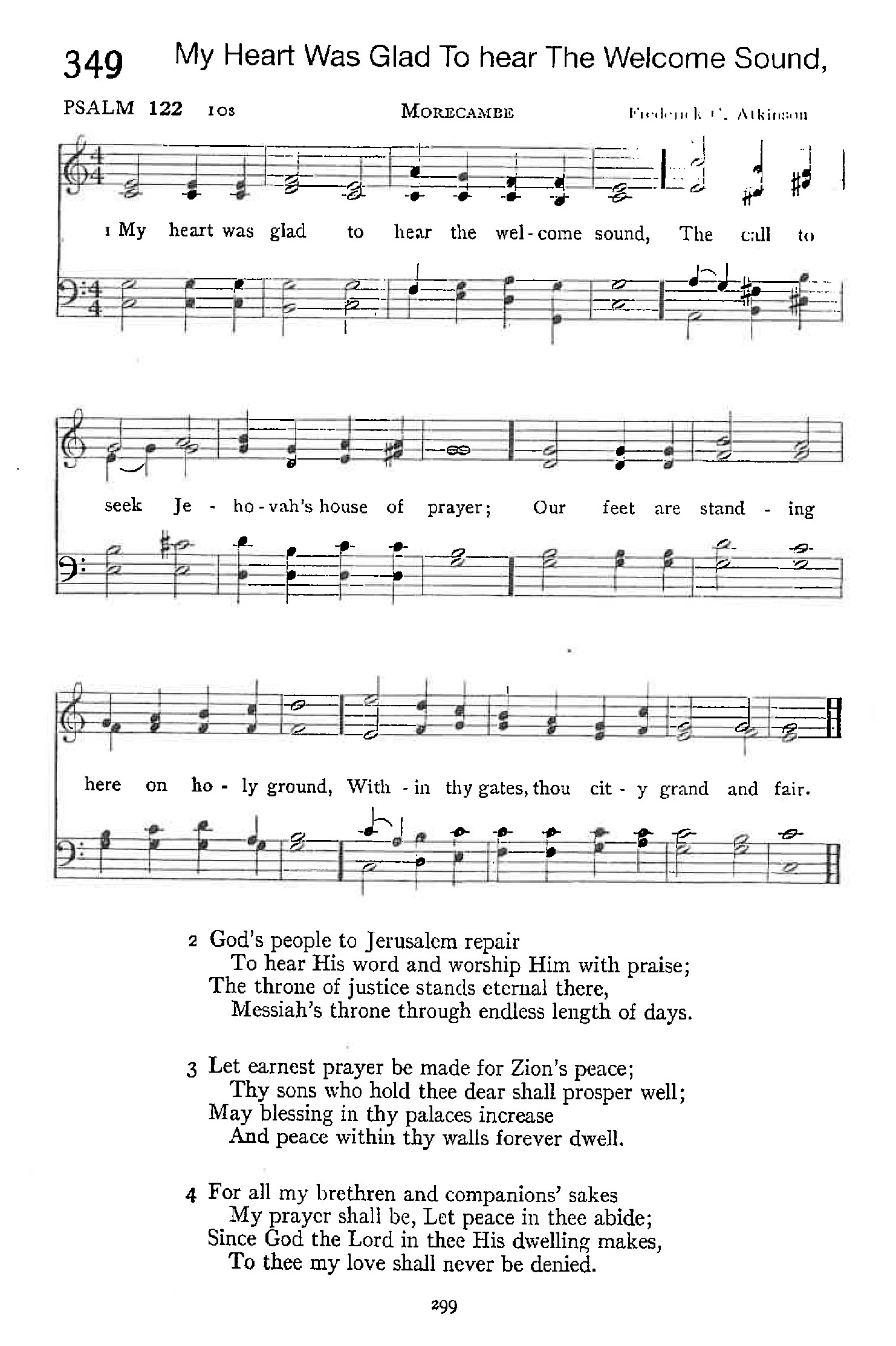 Psalm 122 - My Heart Was Glad to Hear the Welcome Sound