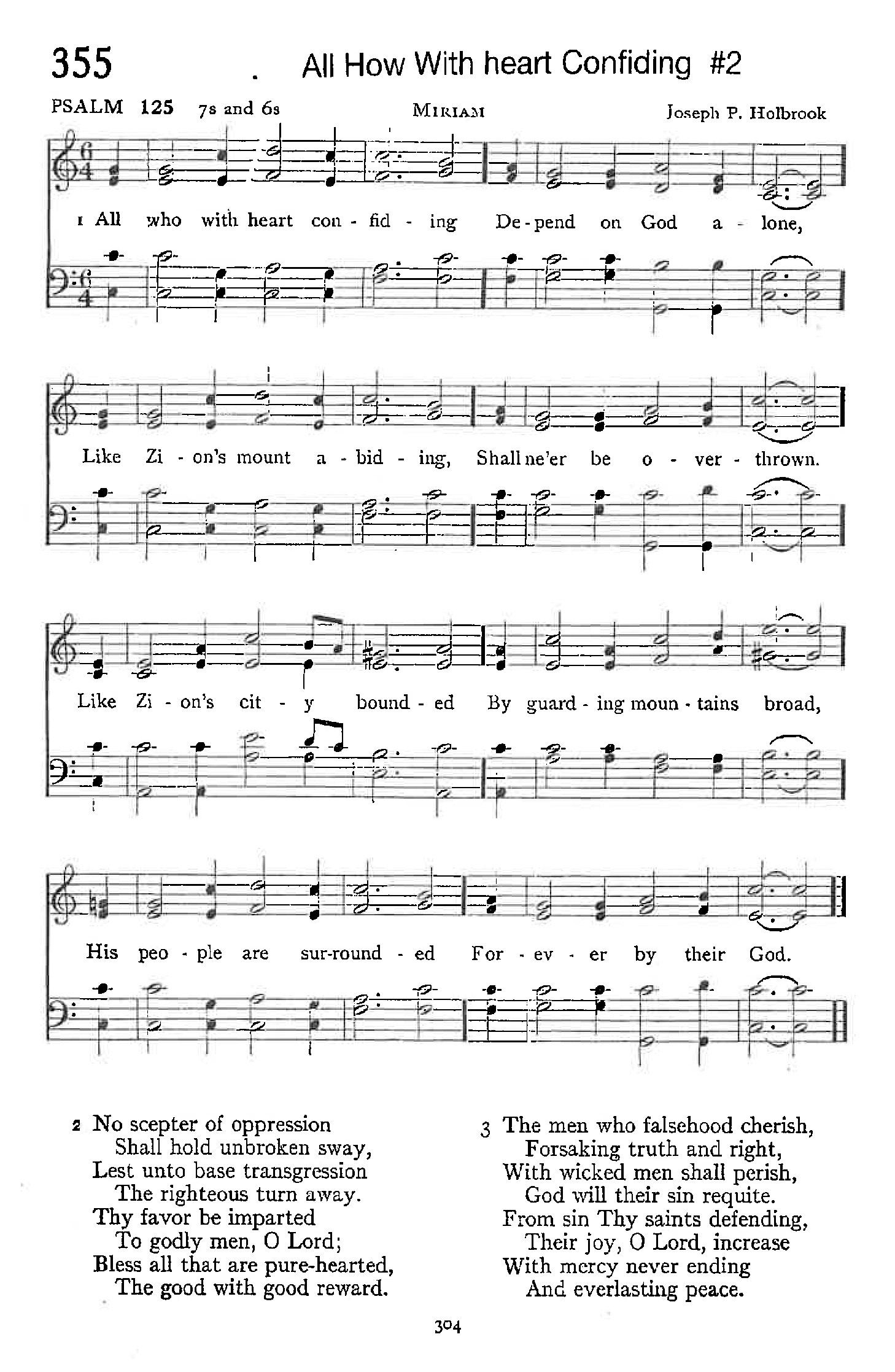 Psalm 125 - All How With Heart Confiding