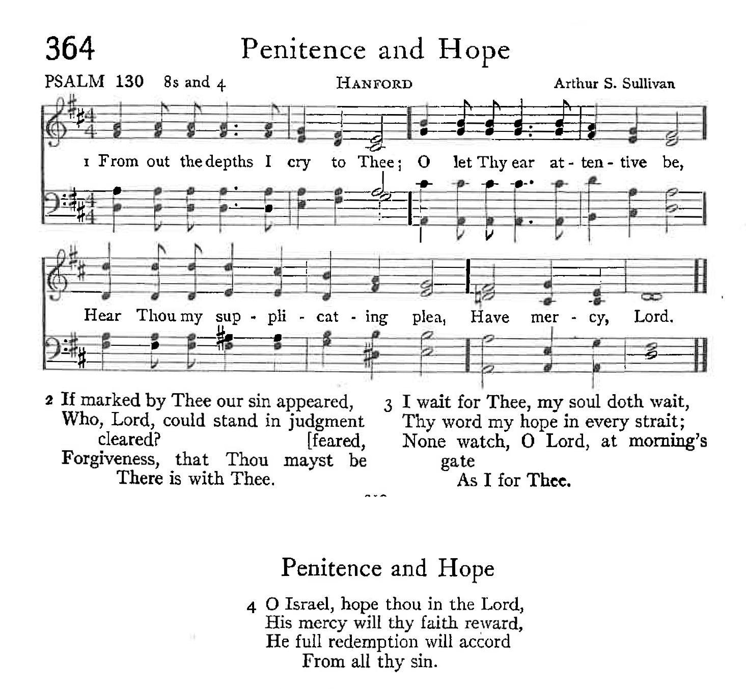 Psalm 130 - Penitence and Hope