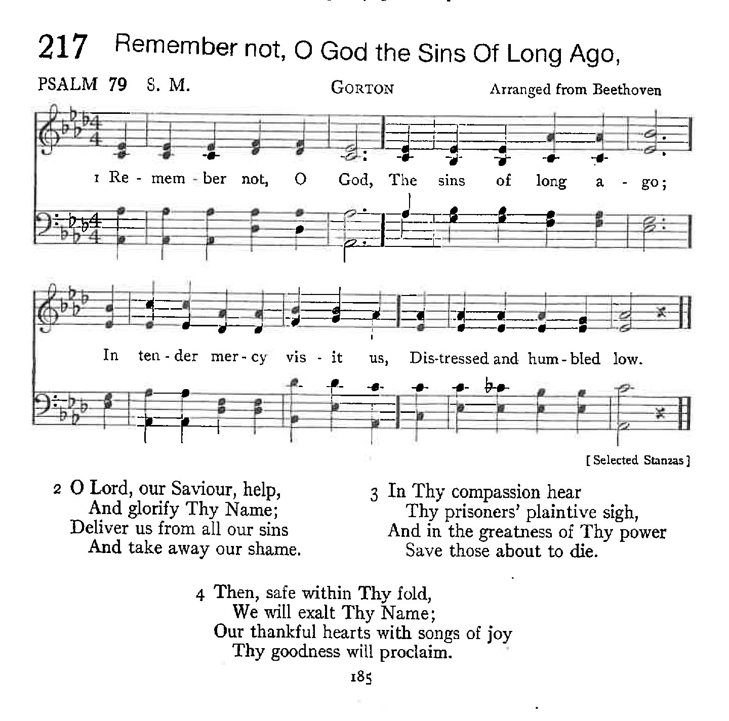 Psalm 79 - Remember Not O God the Sins of Long Ago