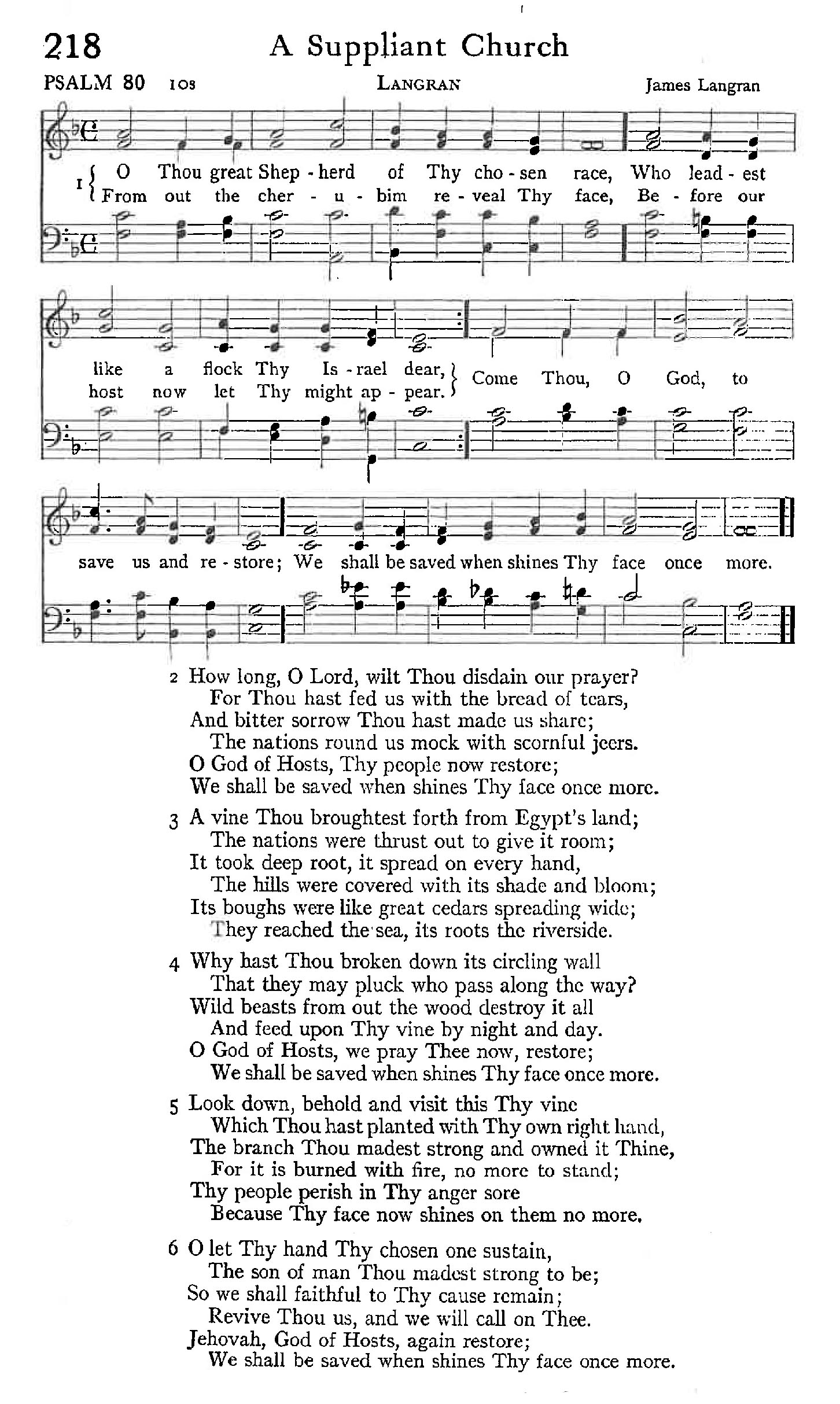 Psalm 80 - A Suppliant Church