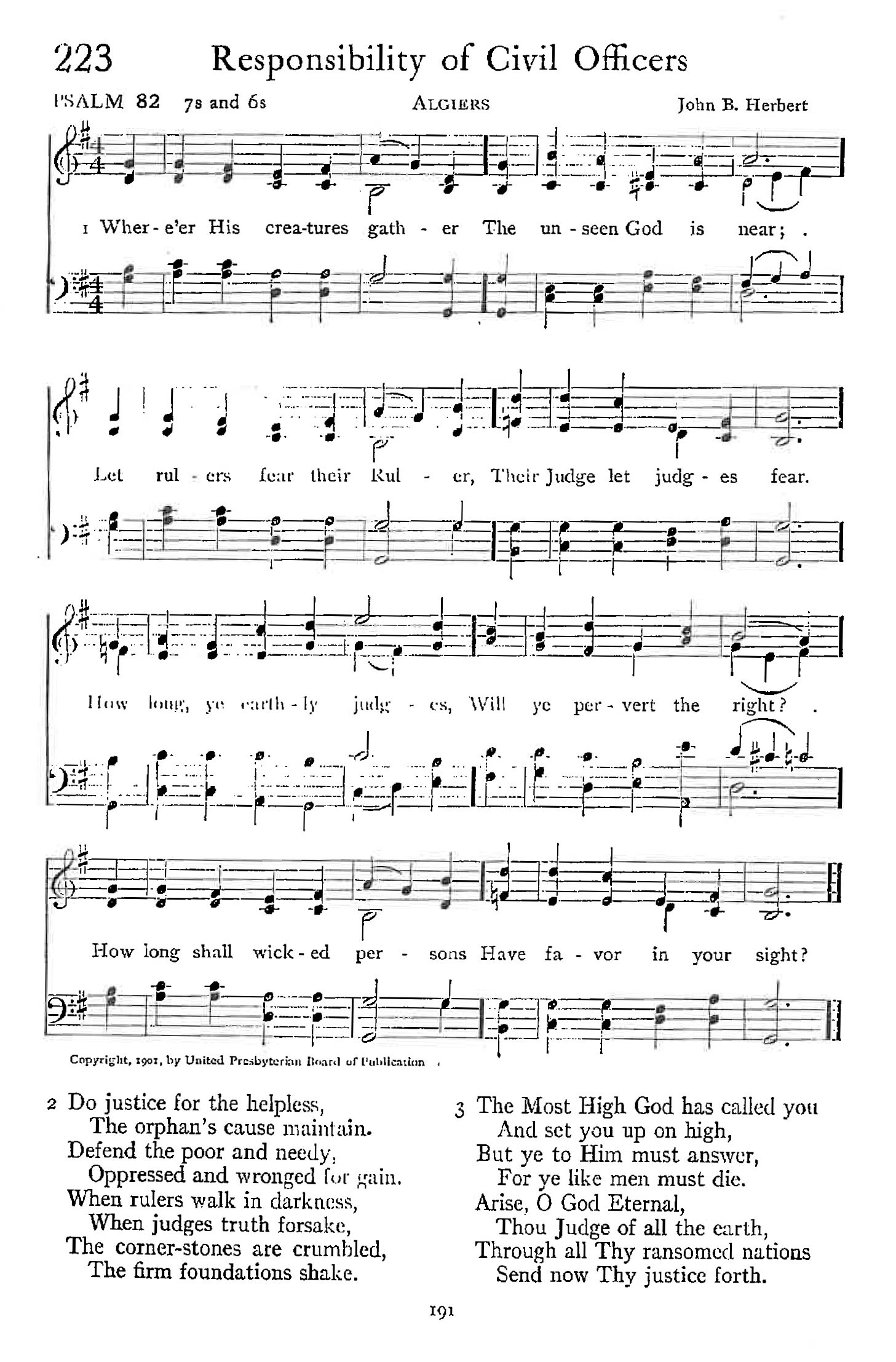 Psalm 82 - Responsibility of Civil Officers