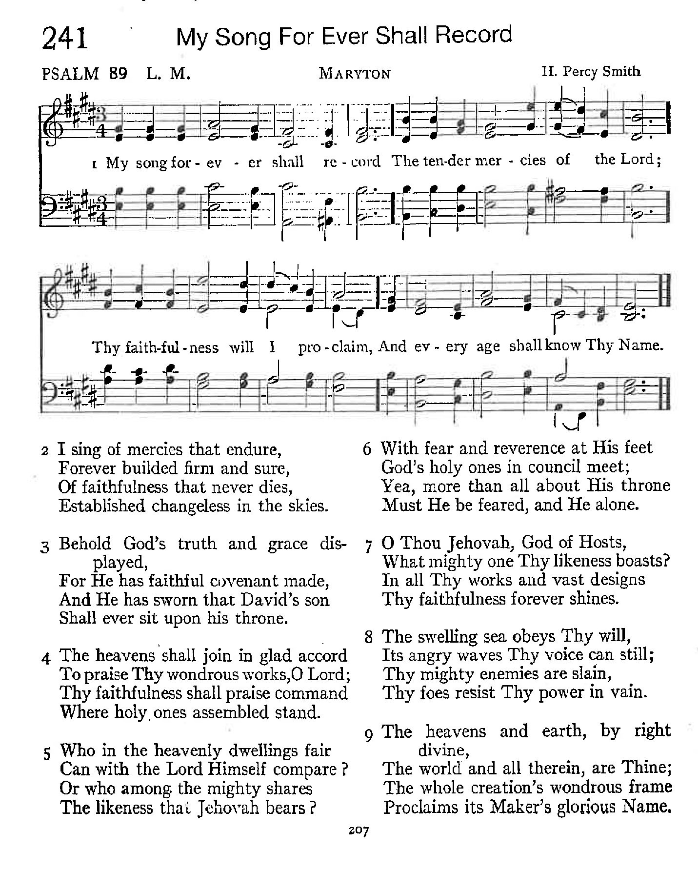 Psalm 89 - My Song for Ever Shall Record
