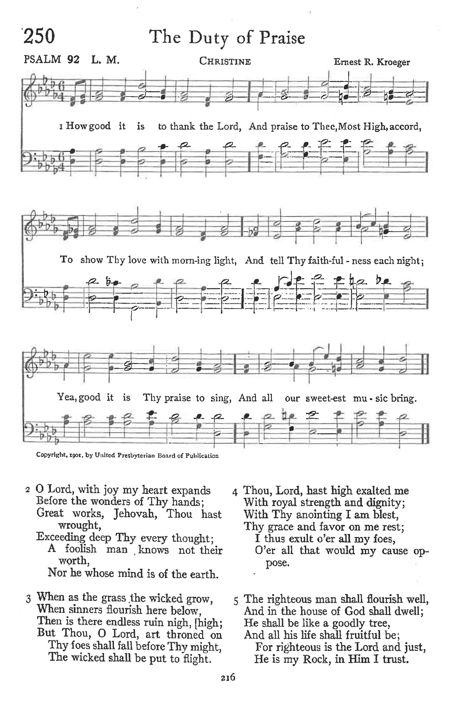 Psalm 92 - The Duty of Praise