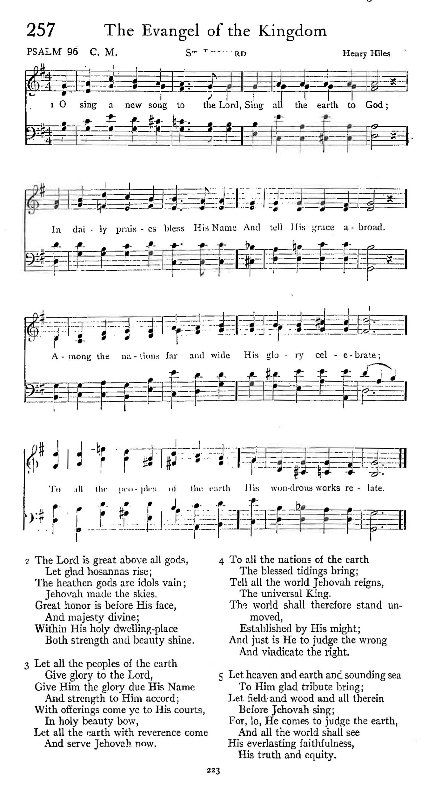 Psalm 96 - The Evangel of the Kingdom