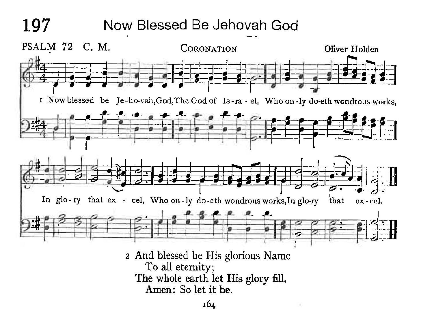 Psalm 72 - Now Blessed Be Jehovah God