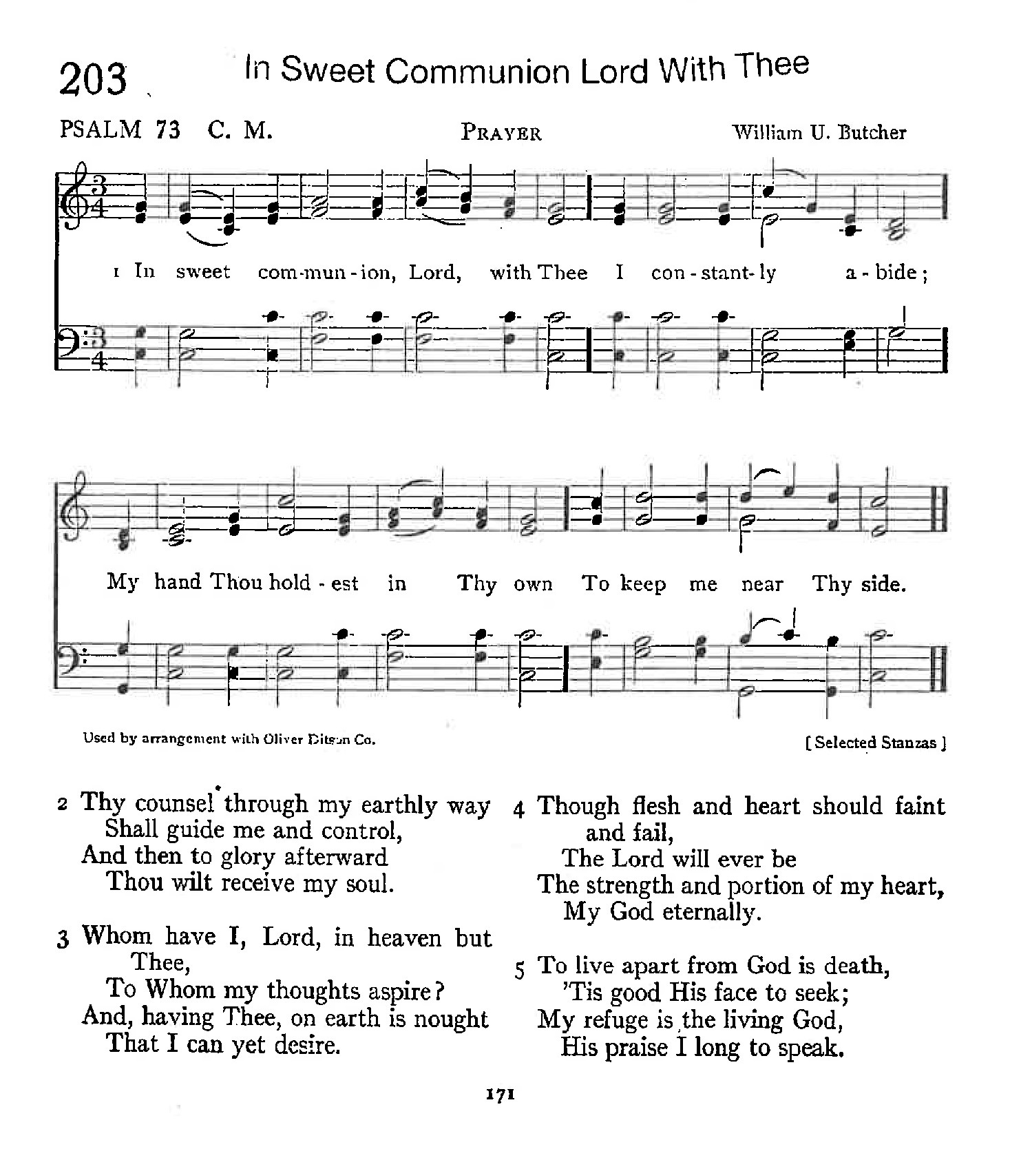 Psalm 73 - In Sweet Communion Lord With Thee