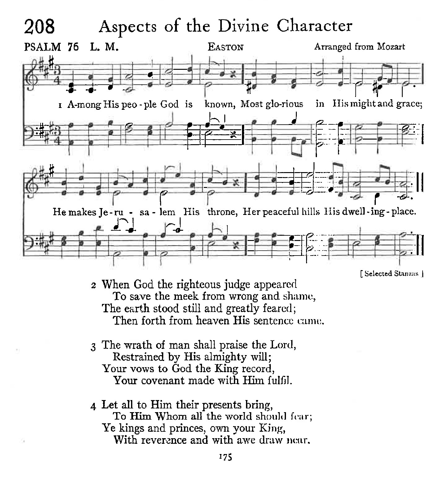 Psalm 76 - Aspects of the Divine Character