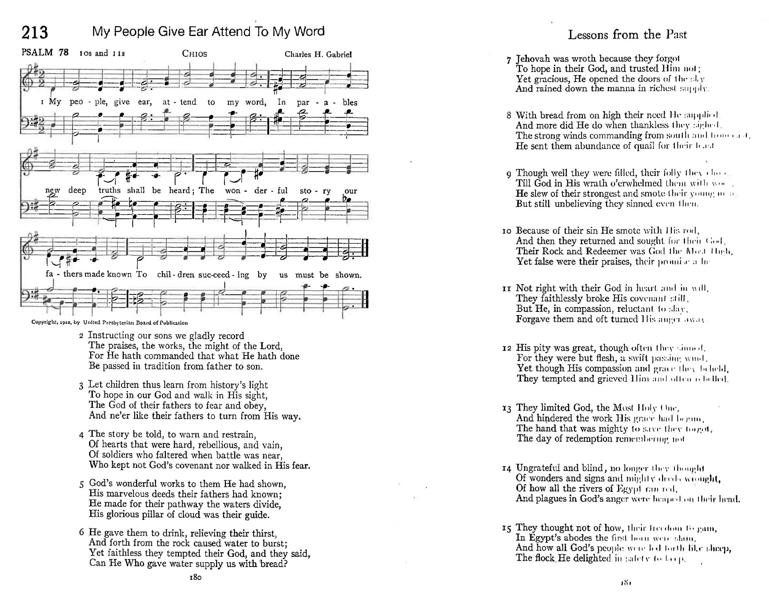 Psalm 78 - My People Give Ear Attend To My Word