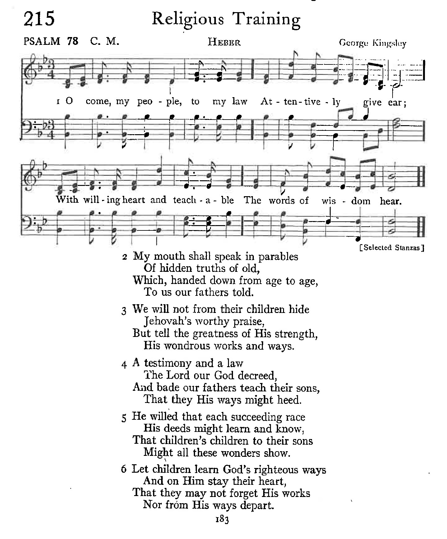 Psalm 78 - Religious Training