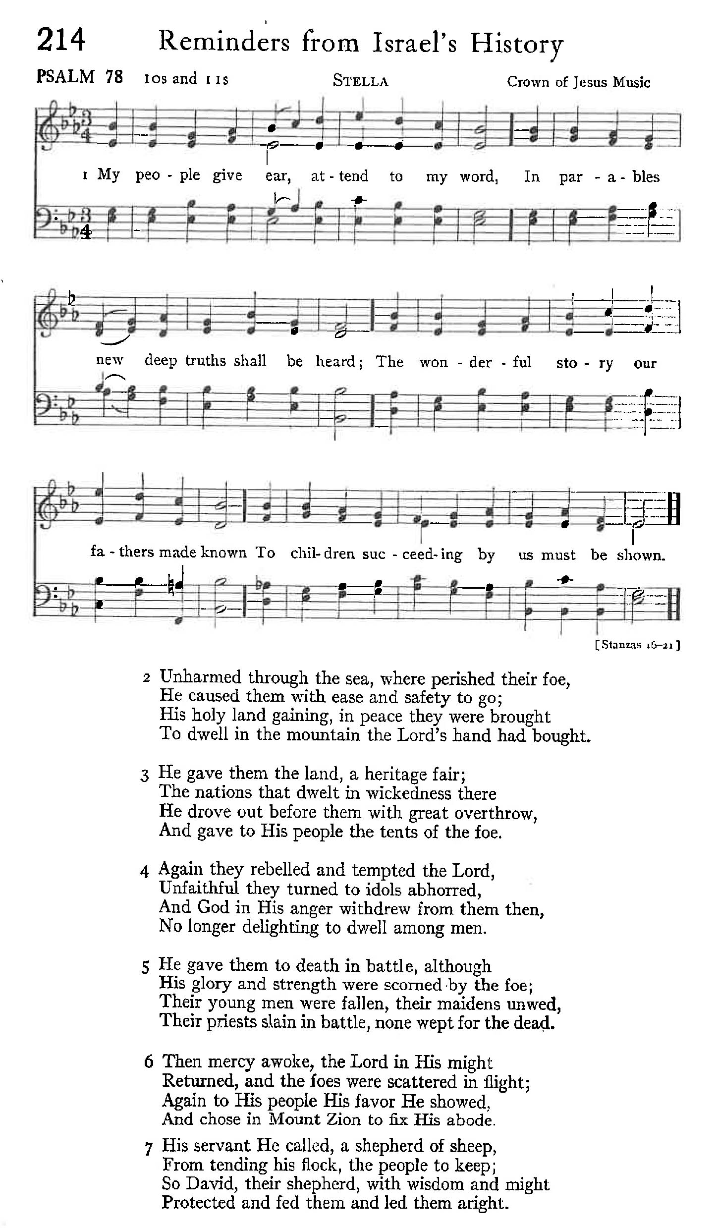 Psalm 78 - Reminders from Israel's History